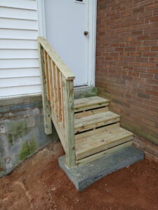 Concrete Slab Installation and Step Rebuilding in Asheville