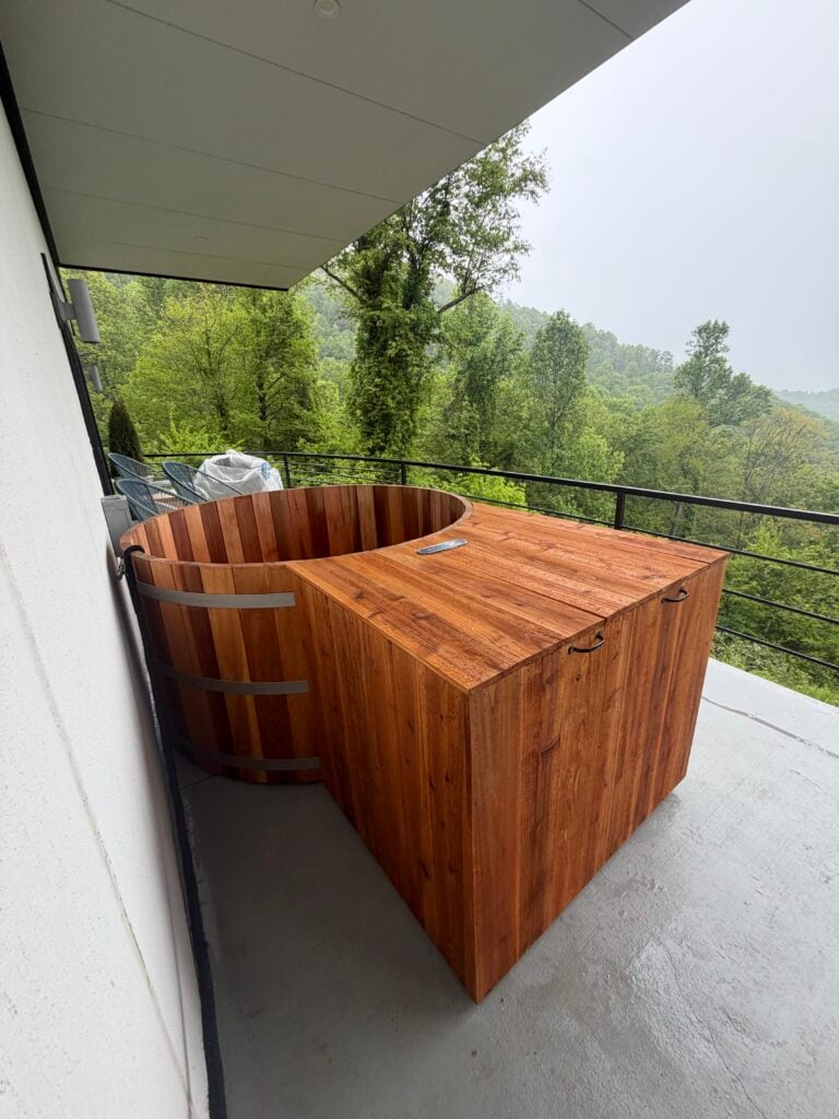 Custom Cedar Hot Tub Building in Asheville