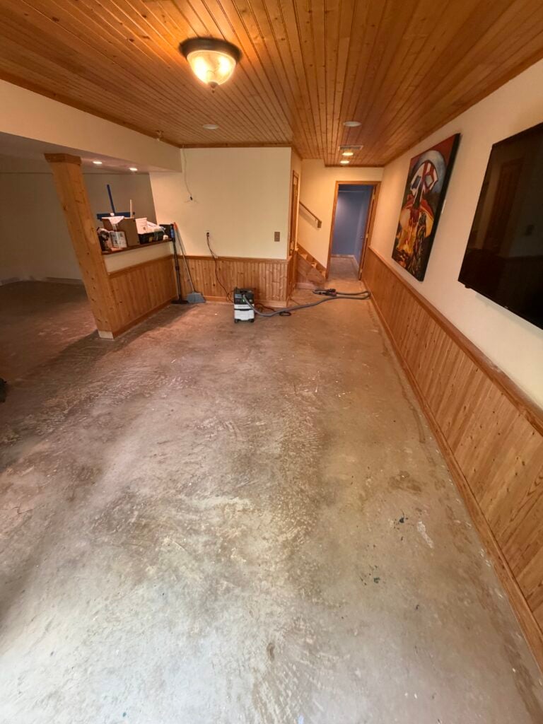 Basement Epoxy Flooring Installation in Weaverville — buncombe county
