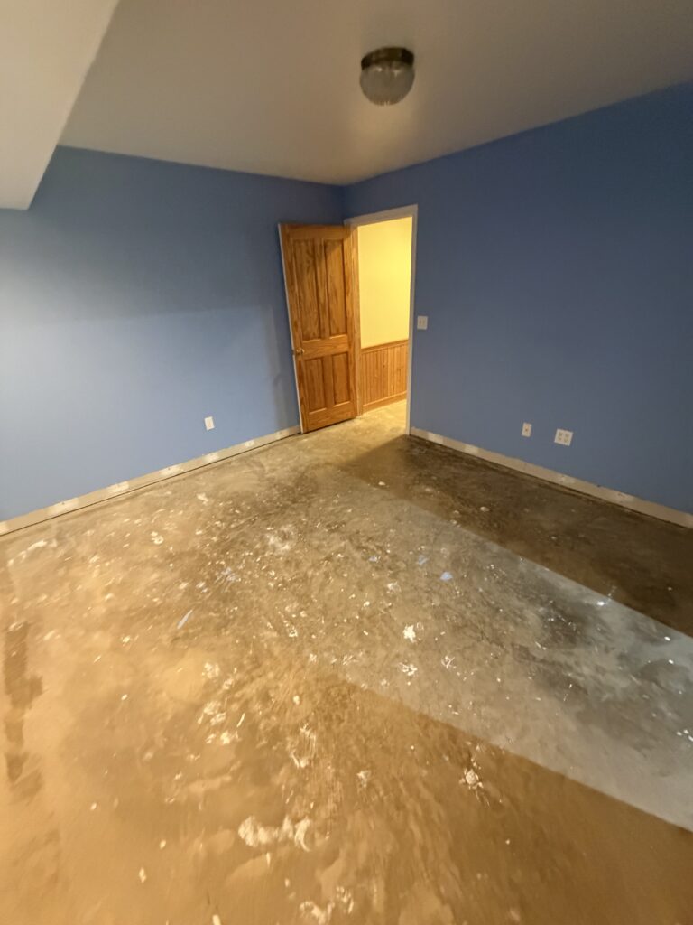 Basement Epoxy Flooring Installation in Weaverville — concrete grinding