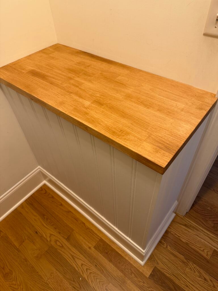 Custom Built-In Over HVAC Installation in Asheville — built-in cabinetry