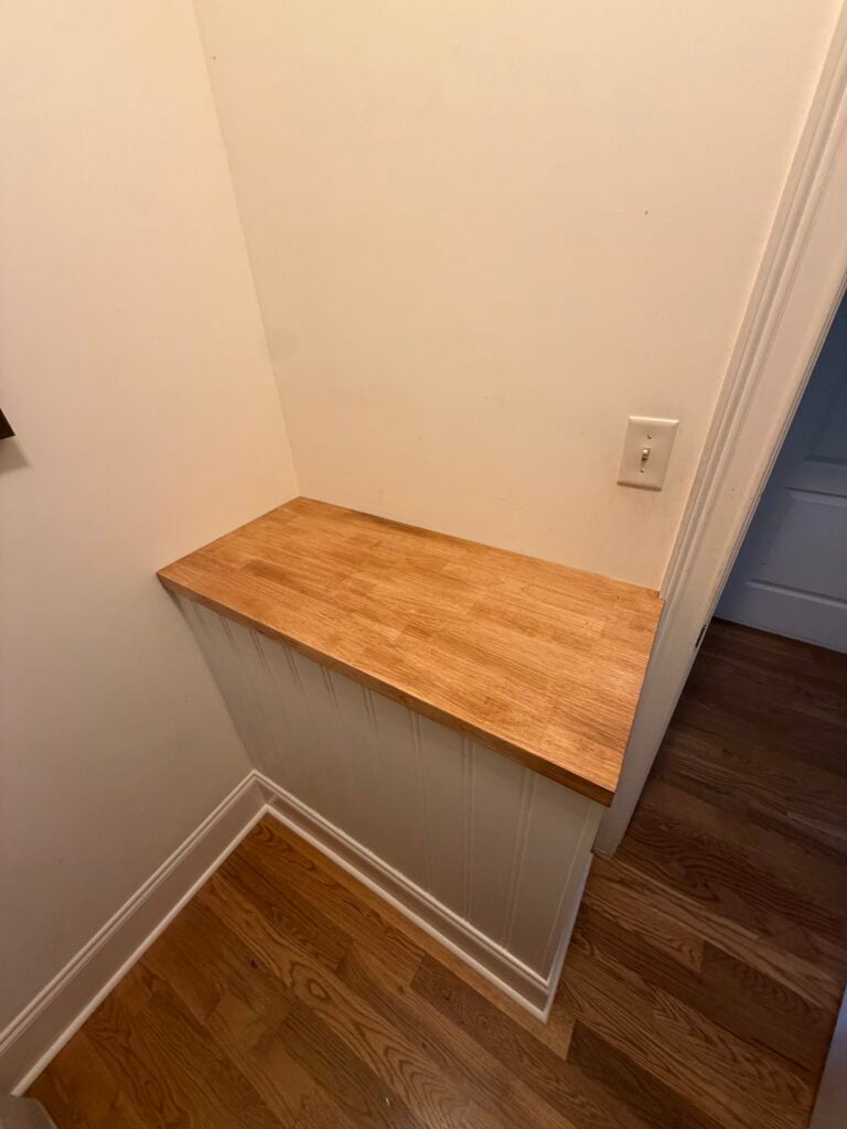 Custom Built-In Over HVAC Installation in Asheville — asheville handyman
