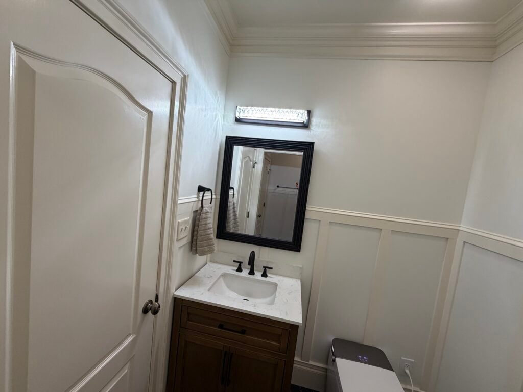 Bathroom Remodel with Custom Wainscoting in Asheville — buncombe county