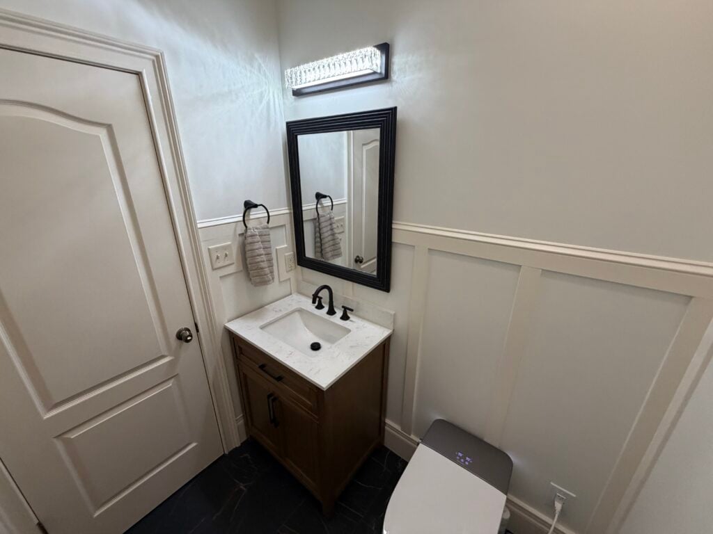 Bathroom Remodel with Custom Wainscoting in Asheville — carpentry work