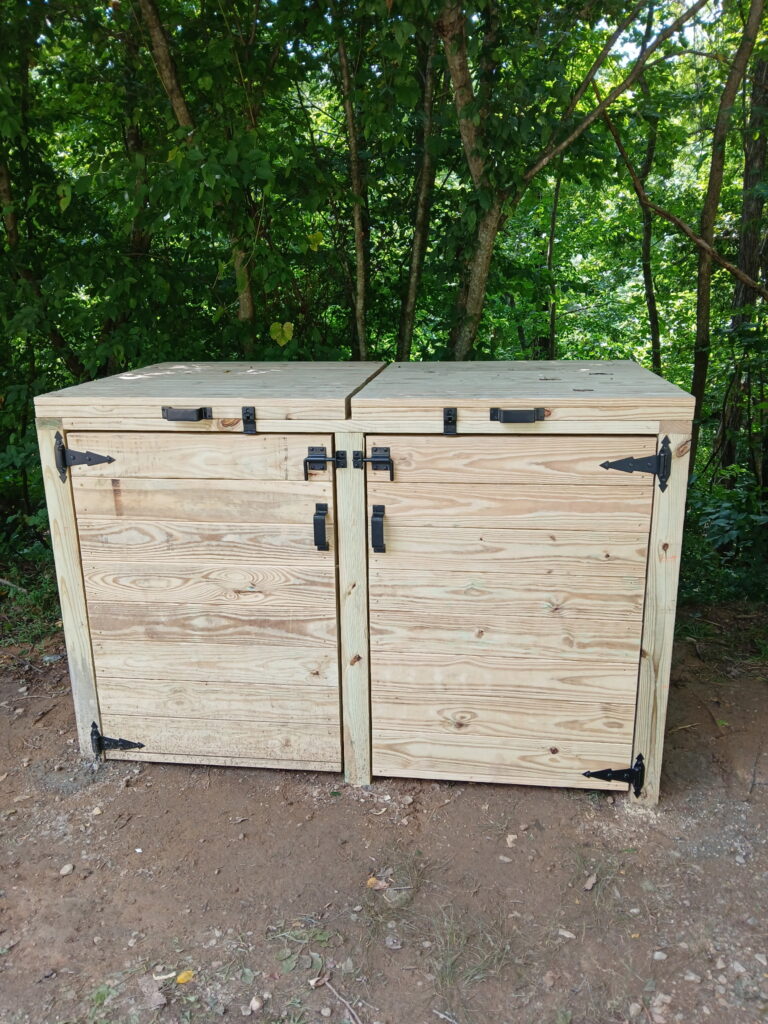Bear Proof Trashcan Enclosure Construction in Weaverville — bear proof enclosure