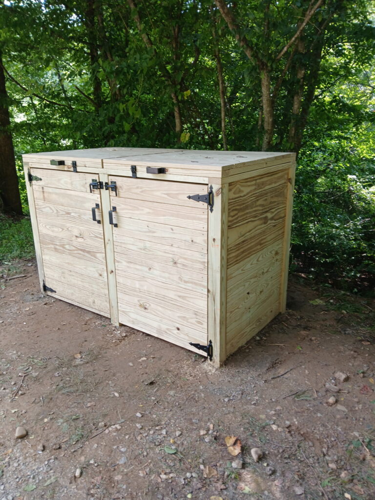 Bear Proof Trashcan Enclosure Construction in Weaverville — bear proof trashcan enclosure carpenter