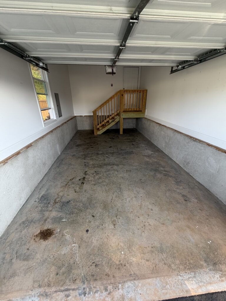 Garage Conversion to Playroom in Weaverville — board and batten wainscoting