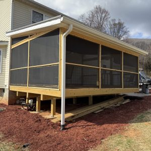 Screened Porch Construction and Concrete Walkway Installation in Asheville